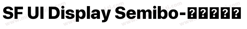 SF UI Display Semibo字体转换